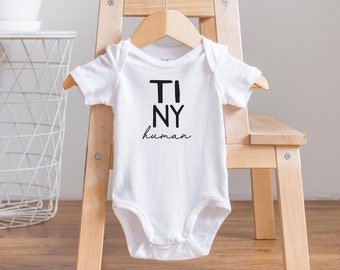 Tiny Human Onesies®, Tiny Baby Clothes, Newborn Gifts, Coming Home Outfit, Unisex Baby Clothes, Minimalist Onesies®, Baby Shower Gift