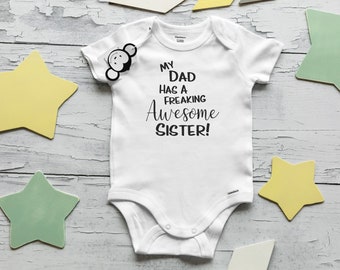 Aunt Onesie®, Funny Baby Onesie®, Aunt Baby Clothes, Auntie Onesie®, My Aunt Loves Me Onesie®, Baby Shower Gift, Trendy Baby Clothes