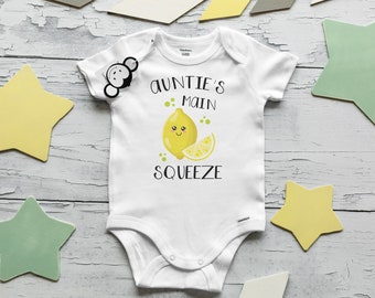 Auntie&#39;s Main Squeeze Onesie®, Auntie Baby Clothes, Gift for Baby, Aunt Gift to Baby