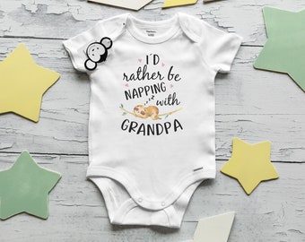 Grandpa Onesie®, I Love Grandpa Onesie®, Grandpa Baby Clothes, Pregnancy Reveal, Baby Shower Gift, Baby Girl Clothes, Cute Baby Onesies®