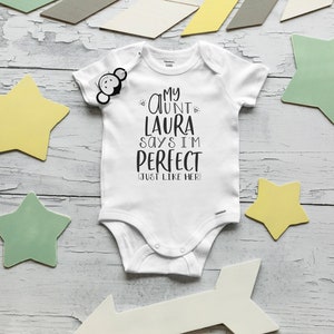 Funny Aunt Onesie®, Aunt Baby Clothes, Auntie Onesie®, Baby Shower Gift, Pregnancy Reveal to Aunt, My Aunt Loves Me Onesie®, Aunt Shirt