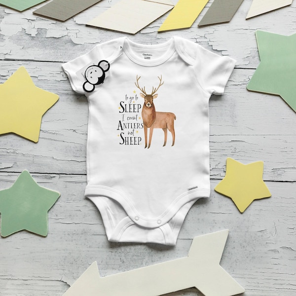 Deer Baby Onesie®, Deer Antler Onesie®, Daddy's Hunting Buddy, Baby Deer Outfit, Baby Boy Clothes, Deer Baby Shower, Baby Shower Gift