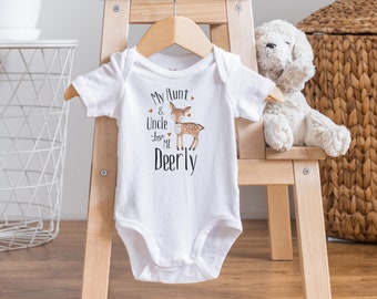 Aunt and Uncle Onesie®, Aunt and Uncle Pregnancy Announcement, Baby Shower Gift, Deer Onesie®, Unisex Baby Clothes, Hipster Baby Clothes