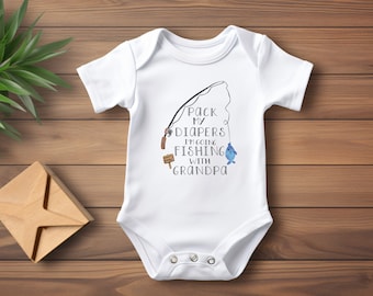 Grandpa's Fishing Buddy, Grandpa Onesie®, Grandpa's Favorite, Baby Shower Gift, Fishing Onesie®, Fishing Baby Clothes, Pregnancy Reveal