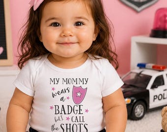 Police Baby Onesie®: "Mommy Wears a Badge"  Onesies® Bodysuit