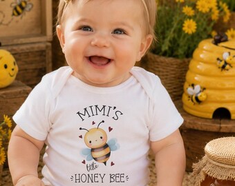 Mimi's Little Honey Bee Onesie® - Watercolor Bee Baby Bodysuit