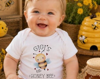 Gigi's Little Honey Bee Onesie® - Watercolor Bee Baby Bodysuit