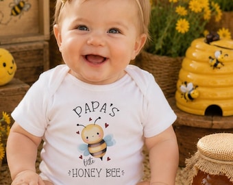 Papa's Little Honey Bee Onesie®, Watercolor Bee, Valentine's Gift