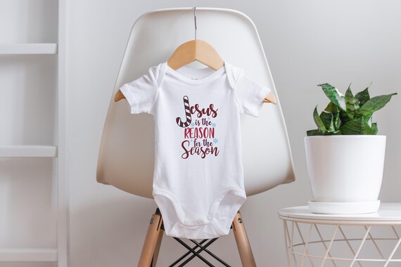 Christmas Onesie®, Jesus is the Reason for the Season, First Christmas, Jesus Onesie®, Cute Christmas Onesie®, Christian Onesie®