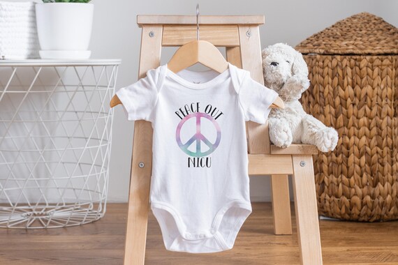 Peace Out NICU Onesie®, NICU Graduate, Baby Girl Clothes, NICU baby gift, Premie Girl Clothes, Unique Baby Gift, Coming Home Onesie®