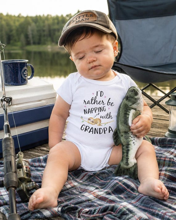 I Love Grandpa Onesie®: Sloth Napping Baby Clothes
