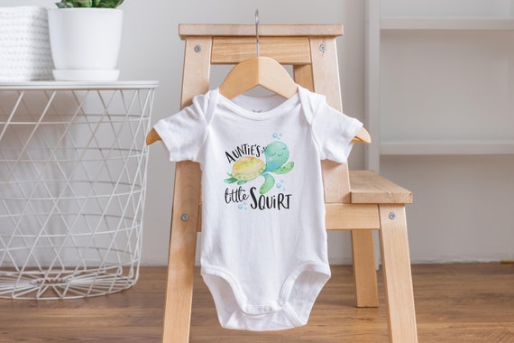 Auntie Baby Clothes, Little Squirt Onesie®,Auntie Onesie®, Baby Shower Gift, Pregnancy Reveal, Turtle Onesie®, I Love My Aunt