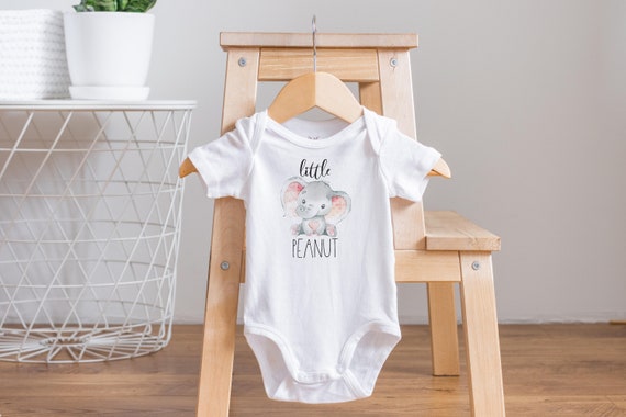 Little Peanut Onesie®, Elephant Onesie®, Baby Shower Gift, Elephant Baby Gift, Baby Girl Clothes, Sweet Baby Girl Onesie®, Baby Girl Gift