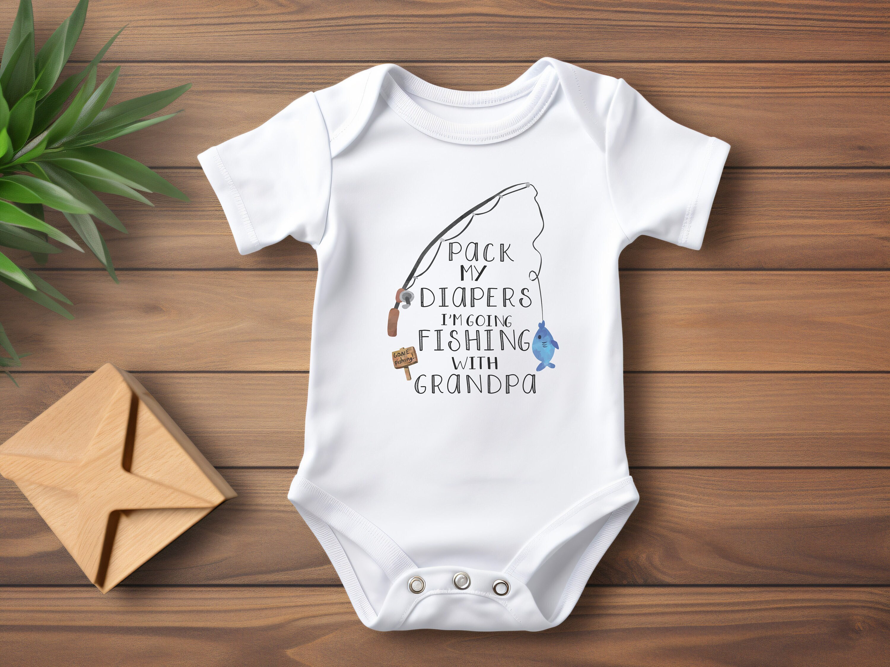 Grandpa's New Fishing Buddy Onesie®, Baby Announcement Onesie