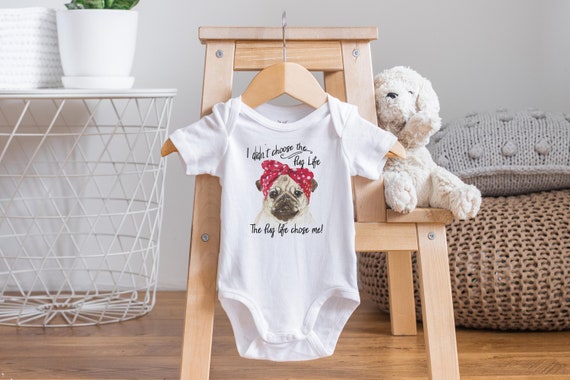 Pug Life Onesie®, Pug Baby Clothes, Cute Pug Shirts for Girls, Baby Shower Gift, Pug Baby Outfit, Dog Onesie®