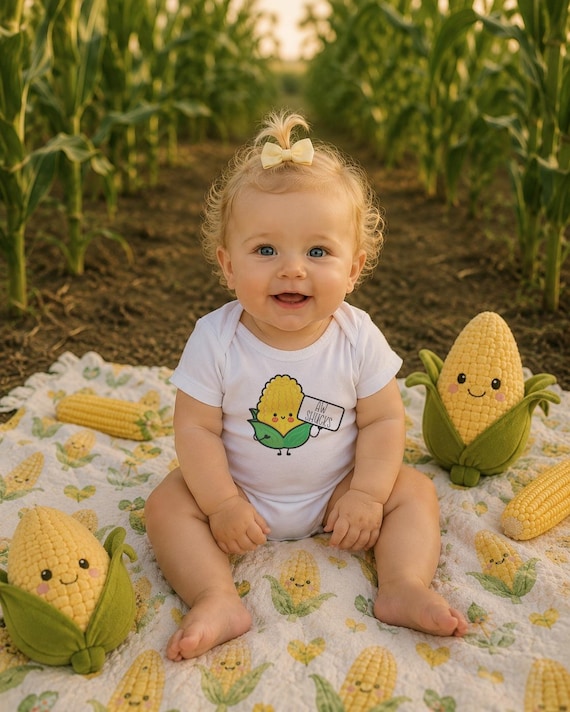 Corn Baby Onesie®: "Aw Shucks" Farm Outfit