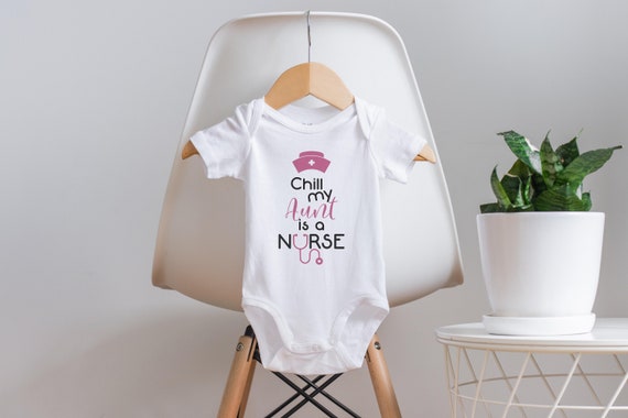 My Aunt is a Nurse Onesie®, Baby Girl Nurse Clothes, Baby Girl Clothes, Nurse Baby Clothes, Aunt Onesie, Cute Baby Clothes, Baby Shower Gift