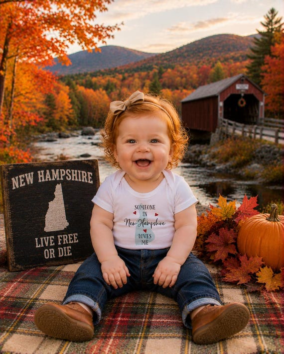 New Hampshire Loves Me Baby Onesie®, State Shower Gift