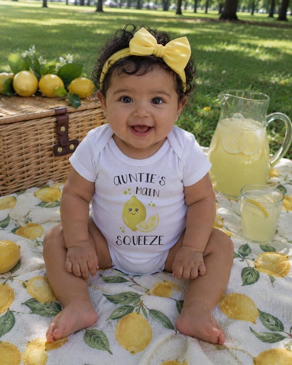 Auntie's Main Squeeze Onesie®: Lemon Baby Bodysuit