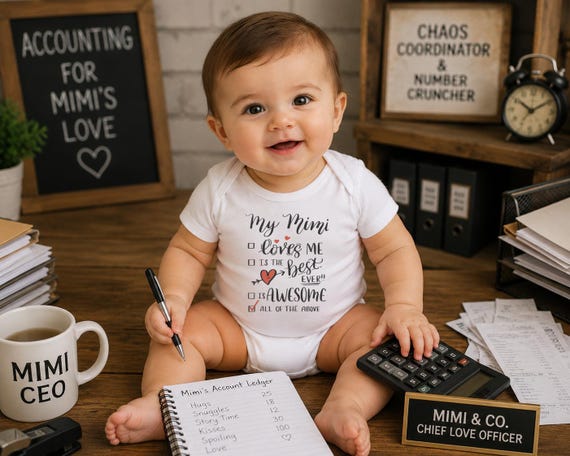 Mimi Loves Me Onesie® - Funny Grandma Baby Bodysuit
