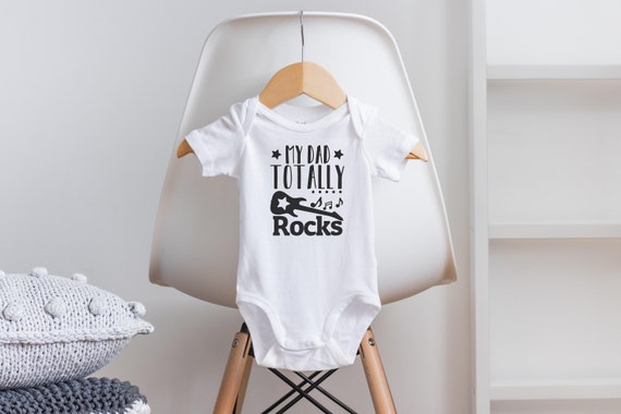 My Dad Rocks Onesie®, Guitar Onesie®, Daddy's Little Buddy Onesie®, Dad Onesie®, Baby Shower Gift, Daddy Baby Clothes, Cute Baby Clothes