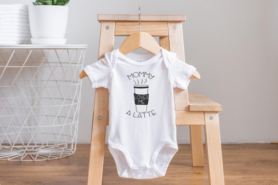 Mommy Onesie®, Funny Baby Onesie®, Mommy Loves Me, Coffee Onesie®, Mama Loves Her Coffee Onesie®, Cute Baby Clothes, I Love Mommy Onesie®