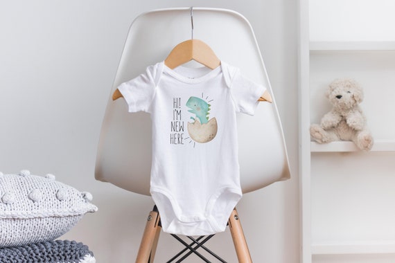 I'm New Here Onesie®, Just Hatched Onesie®, Baby Shower Gift, Dinosaur Onesie®, Coming Home Outfit, Hello Onesie®, New Baby Gift