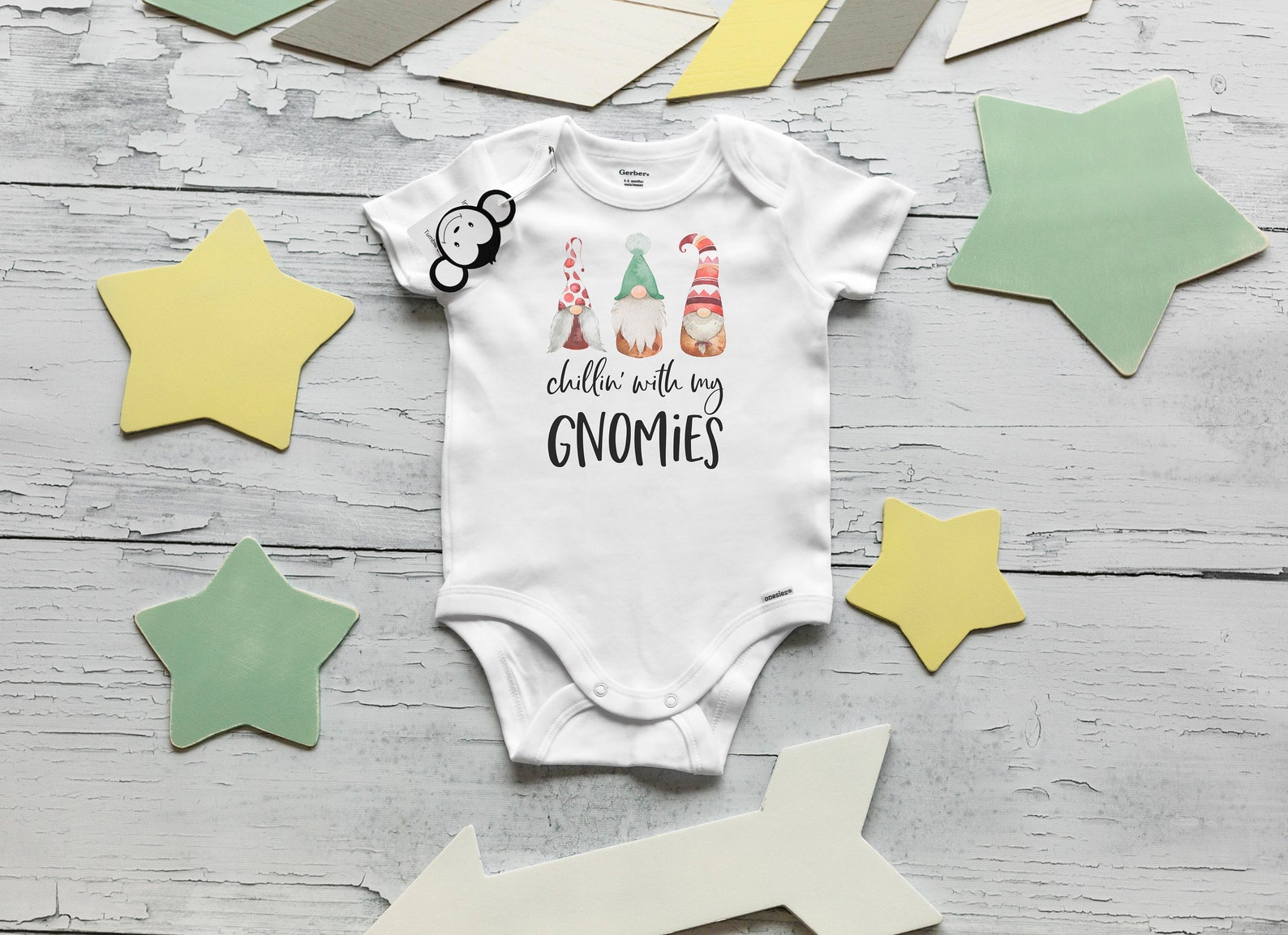 Gnome Onesie® Chillin With My Gnomies Funny Baby Onesie® Etsy