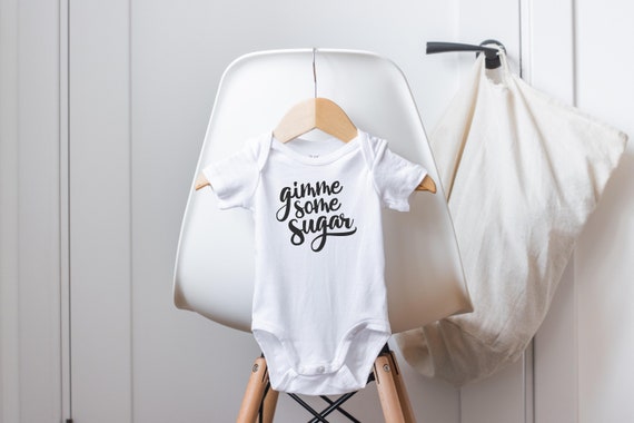 Gimme Some Sugar Onesie®, Funny Baby Onesie®, Baby Shower Gift, Hipster Baby Clothes, Unisex Baby Clothes, Cute Baby Onesies®, New Baby Gift