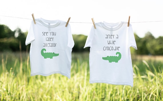 Twin Toddler Clothes, Alligator Shirt, Twin Toddler Shirts, Gifts for Twins, Cute Toddler Shirts, Unisex Twin Shirts, Cute Toddler Shirts