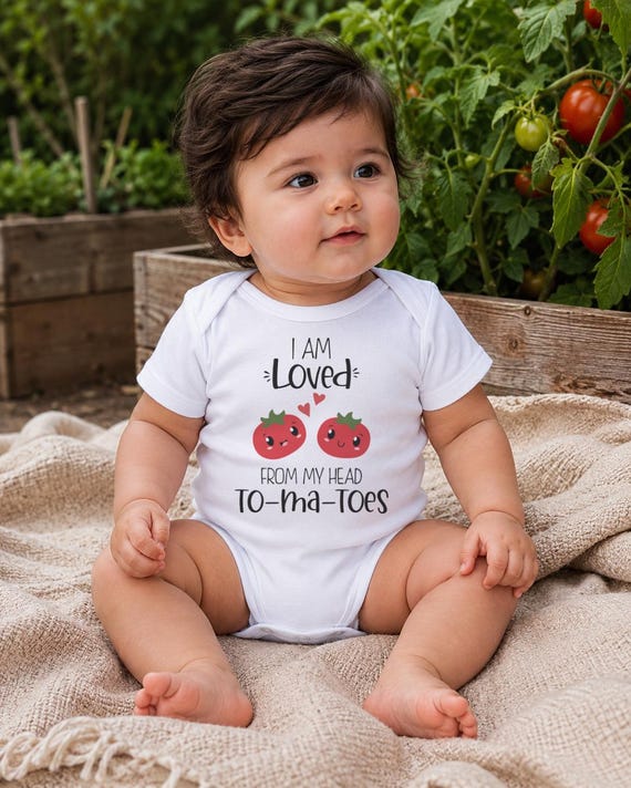 Tomato Onesie®: Funny 'Head Tomatoes'  Baby Bodysuit