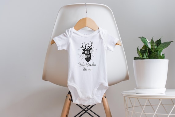 Oh Deer Onesie®, Pregnancy Reveal to Grandparents, Pregnancy Reveal Onesie®, Deer Baby Announcement, Hunting Pregnancy Announcement