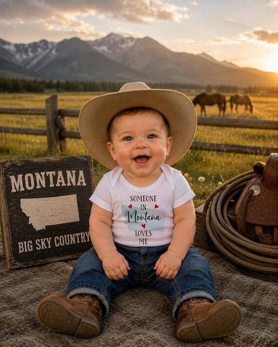 Montana Loves Me Onesie®, State Baby Shower Gift