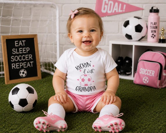 Kickin' It With Grandpa Soccer Onesie®, New Grandpa Gift