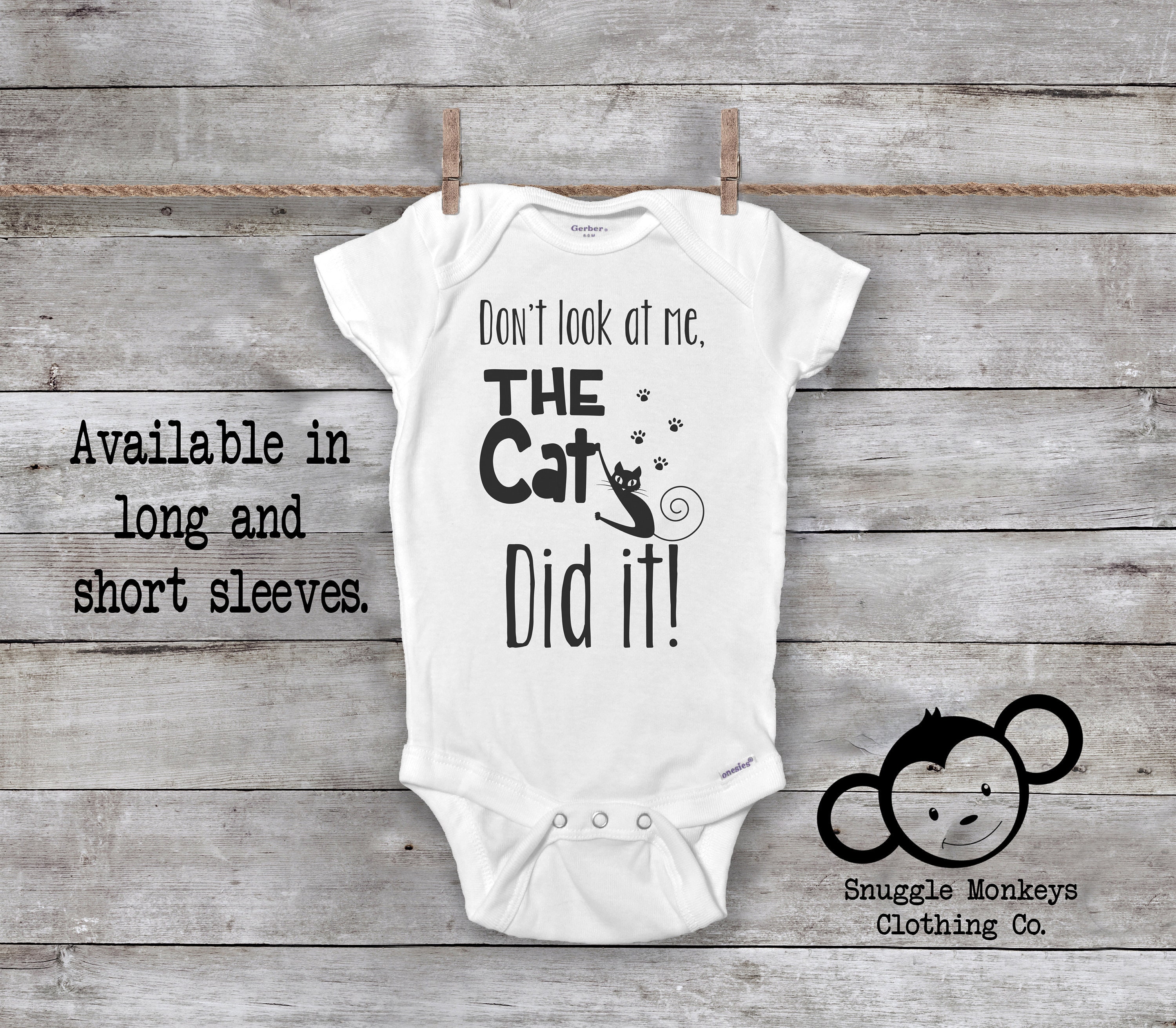 crazy cat baby onesie