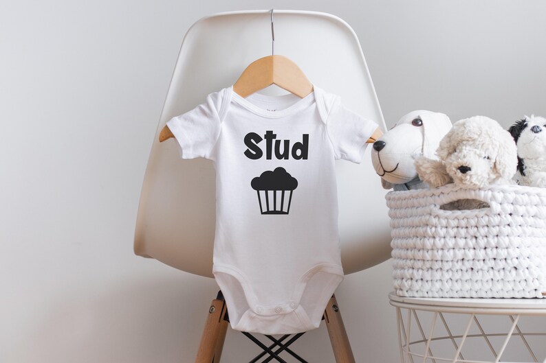 Stud Muffin Onesie®, Funny Baby Onesie®, Funny Baby Boy Gift, Baby Shower Gift, Funny Baby Clothes, Baby Boy Clothes, Funny Baby Gifts image 1