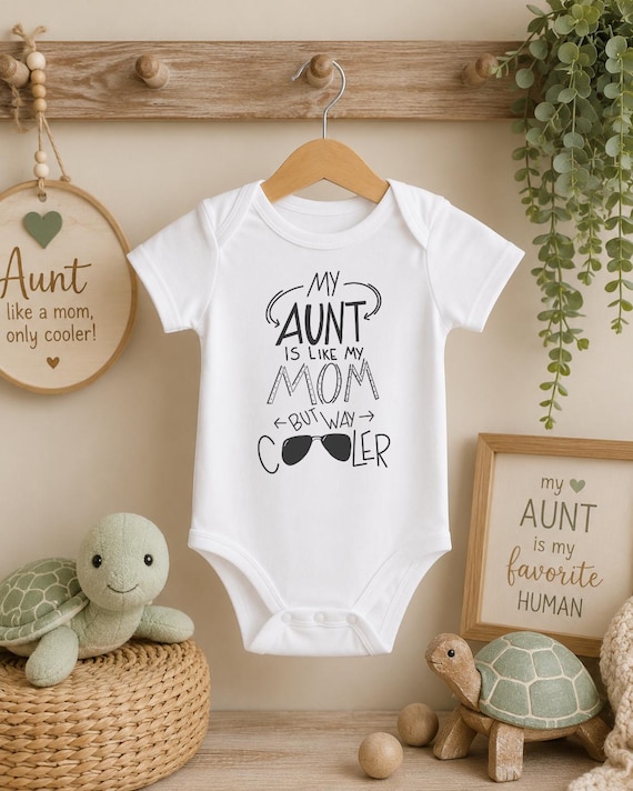 Funny Aunt Onesie®: "My Aunt is Cooler" Baby Bodysuit