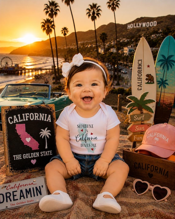 California Baby Onesie®: Someone Loves Me, State Souvenir