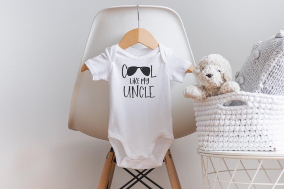 Uncle Onesie®, My Uncle Loves Me Onesie®, Uncle Baby Clothes, Baby Shower Gift, Unique Baby Gift, Uncle Shirt, Cool Like My Uncle, Hipster