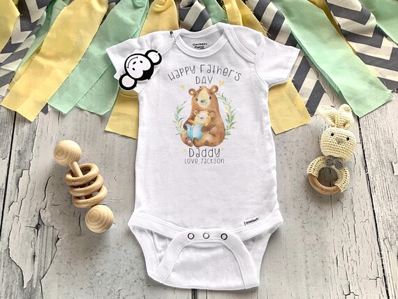 First Father S Day Onesie I Love Daddy Onesie Dad Etsy