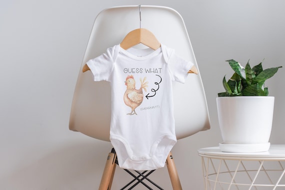 Guess What Chicken Butt Onesie®, Funny Baby Onesie®, Country Baby Clothes, Farmer Onesie®, Farm Animal Baby Clothes, Farm Baby Shower