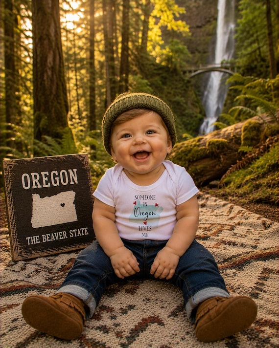 Oregon Loves Me Onesie®, State Baby Shower Gift