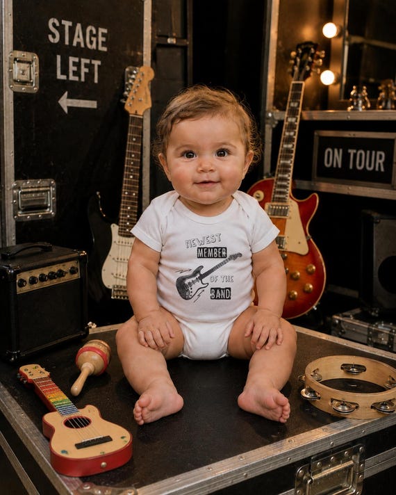 Guitar Onesie®, Newest Band Member, Music Baby Gift