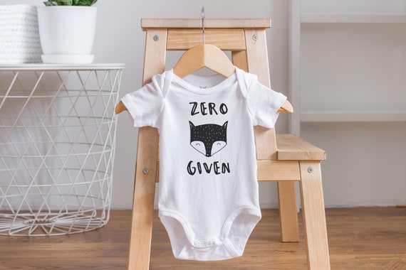 Zero Fox Given Onesie®, Funny Baby Onesies®, Fox Baby Clothes, Baby Shower Gift, Baby Girl Clothes, Baby Boy Clothes, Witty Baby Onesie®