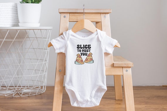 Slice To Meet You Onesie®, Funny Baby Onesie®, Pizza Onesie®, Funny Baby Clothes, Trendy Baby Clothes, Hipster Baby Clothes, Baby Shower