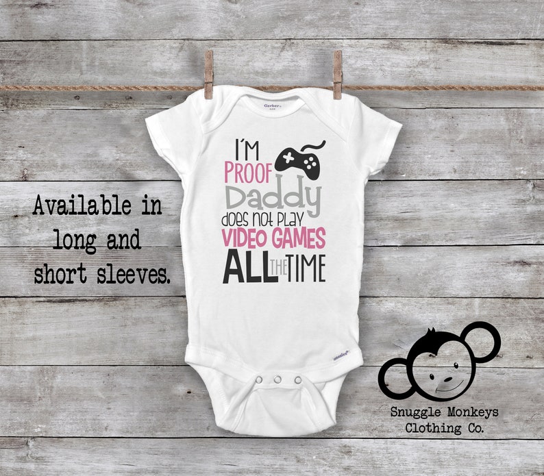 Baby Shower Gift Funny Baby Onesies\u00ae Gamer Onesie\u00ae Cute Baby Girl Clothes Funny Baby Clothes Daddys Girl Onesies\u00ae Baby Girl Outfit