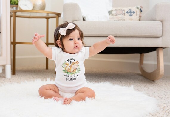 First Mother's Day Onesie®: Watercolor Monkey Outfit
