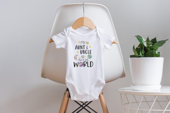 Aunt and Uncle Onesie®, Aunt and Uncle Pregnancy Announcement, Baby Shower Gift, Space Onesie®, Unisex Baby Clothes, Hipster Baby Clothes