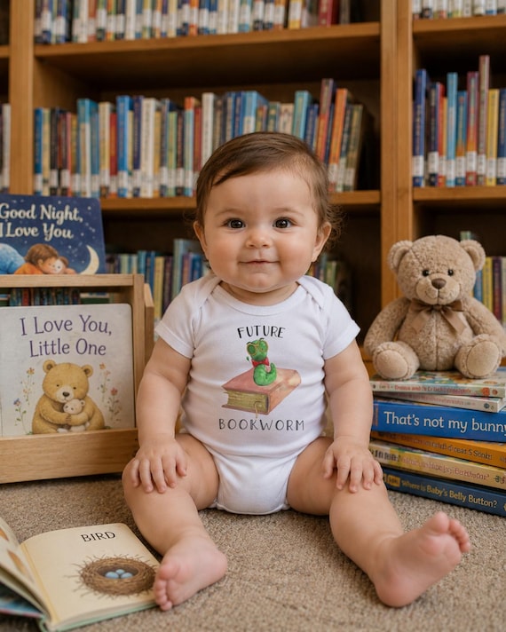 Future Bookworm Onesie®: Watercolor Book Baby Clothes