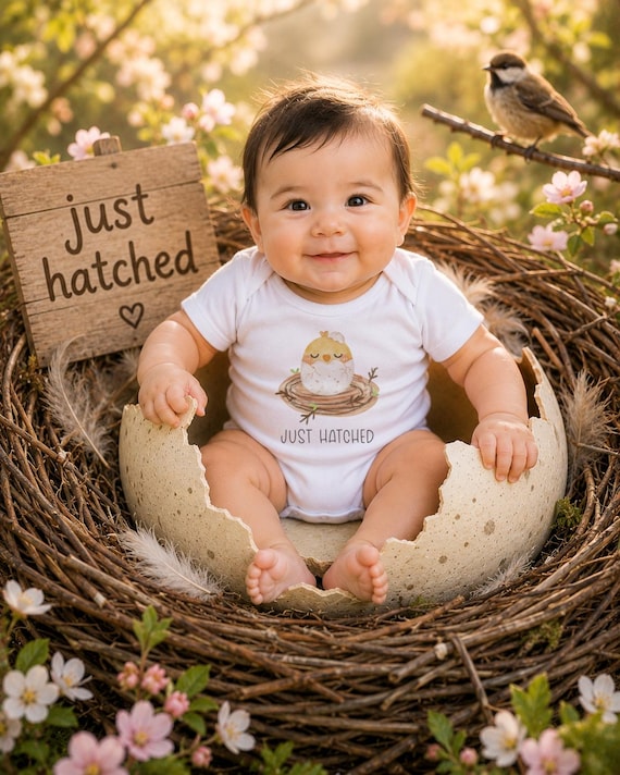 Just Hatched Baby Chick Onesie®: Watercolor Newborn Outfit